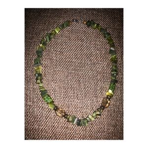 Green beaded necklace